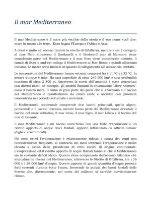 Ricerca Il Mar Mediterraneo