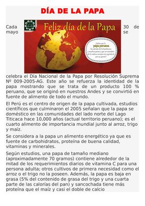 Día De La Papa Secundaria