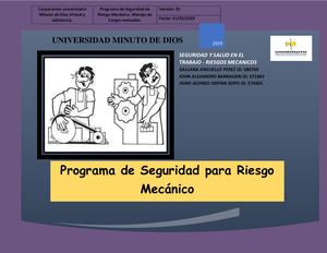 Programa De Seguridad En Riesgo Mecanico
