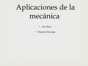 aplicaciones mecanica