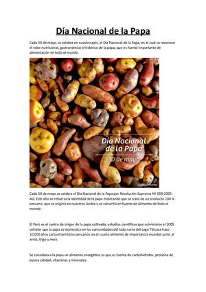 Día Nacional De La Papa