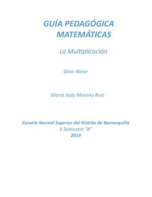 Guía Pedagógica Matemáticas 2019