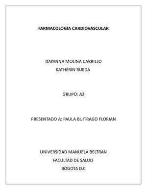 Farmacologia Cardiovascular