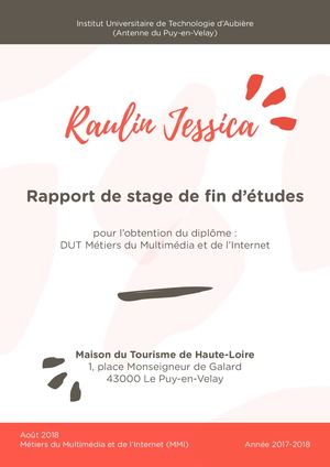 Rapport de stage de fin d'études (DUT MMI)