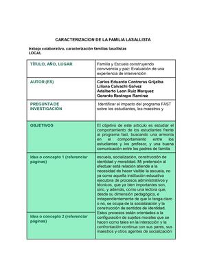 Fichas Bibliograficas Caracterización De La Familia (2)