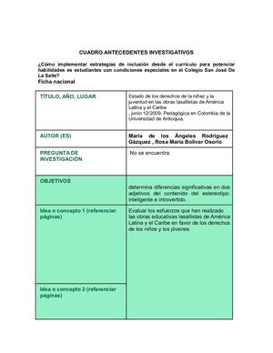 Fichas Bibliograficas Caracterización De La Familia (2) Miguel Hernandez 8a