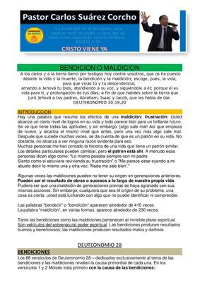 Bendicion O Maldicion