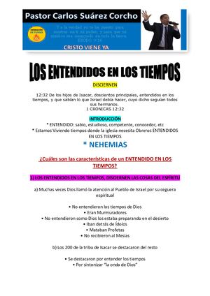 Entendidos En Los Tiempos