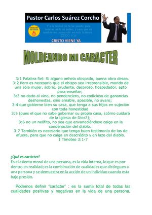 Moldear Mi Caracter