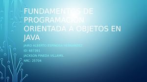Fundamentos De Programacion Orientada A Objetos Java