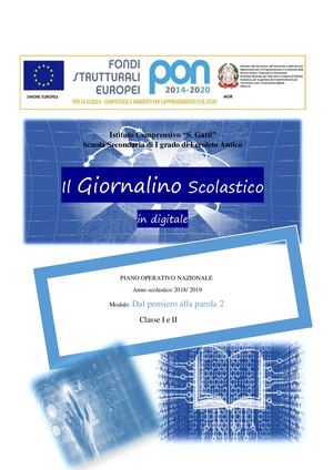 Il Giornalino Scolastico In digitale