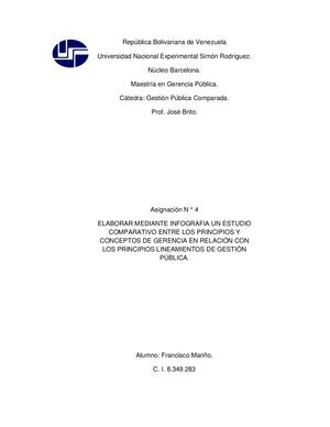 Infografia Gerencia Vs Gestion Publica Francisco Marino