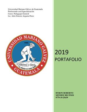 Portafolio De Pedagogia 2019