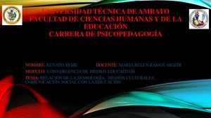 CONVERGENCIA DE MEDIOS EDUCATIVOS