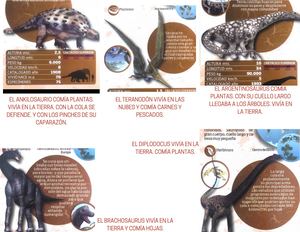 un folleto sobre Dinosaurios