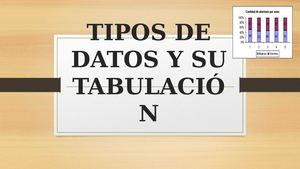 Tipos De Datos , Tabulación