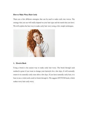 How To Make Wavy Hair Curly
