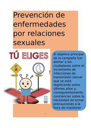 Prevención De Enfermedades Por Relaciones Sexuales