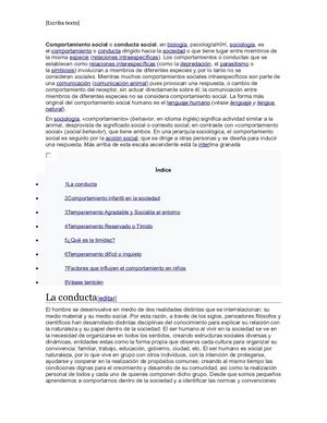 Comportamiento Social Luisa