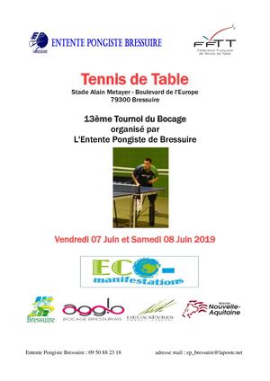 Tennis De Table Programme Final 2019