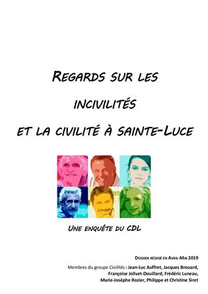 Regards sur les incivilités et civilités à Sainte-Luce