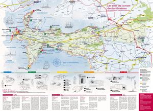 Dépliant Routes Fortifications Presqu'île de Crozon Aulne Maritime