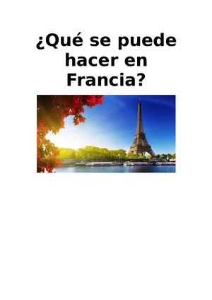 Qué Se Puede Hacer En Francia
