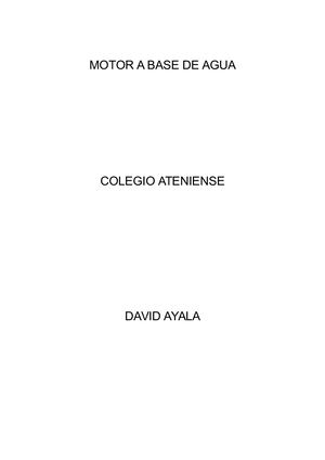MOTOR A BASE DE AGUA