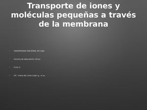 2 Transporte De Iones Y Moléculas