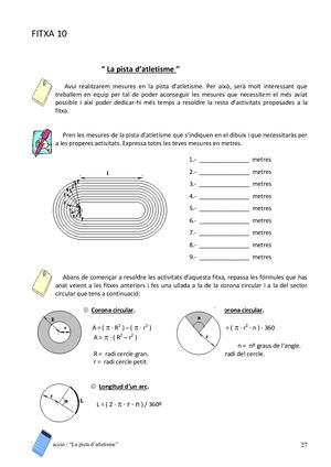 Fitxa 10 Pista D'atletisme