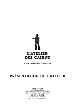 Références L'atelier des cairns