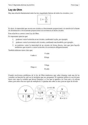 2 Ejercicios Ley De Ohm