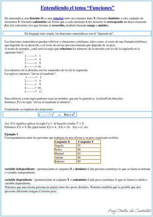 Entendiendo El Tema Funciones
