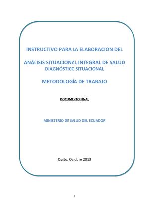 Instructivo Para Elaboracion Del Asis