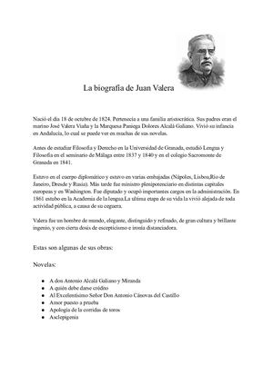 La Biografía De Juan Valera Ana García