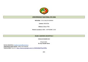 Silabo Anatomía Humana 2