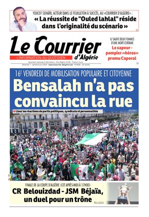 Le Courrier d'Algérie du samedi 8 juin 2019