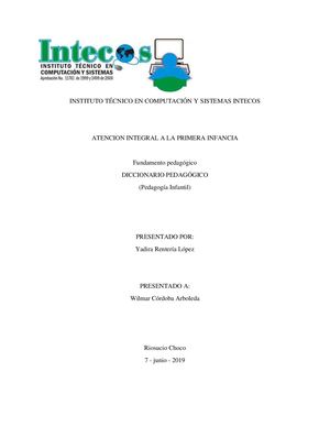 Diccionario Pedagogico