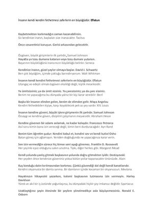 ÖZGÜVEN GÜZEL SÖZLER