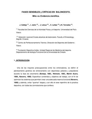 Fases Sensibles En El Baloncesto