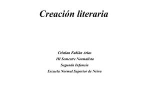 Creación Literaria- Poemas