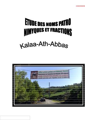 Noms Patronymiques Des Enfants De Kalaa 2