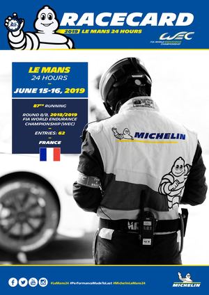 2019 Le Mans 24 Hours - Michelin - Racecard (EN)