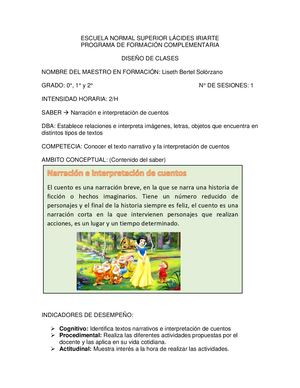 Narracion De Cuentos