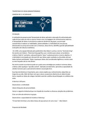 Tempestade De Ideias