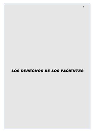Derechos De Los Pacientes
