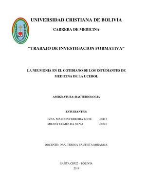 Neumonia en los estudiantes de medicina