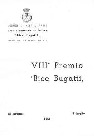 1966 Catalogo 8¯ Bice Bugatti