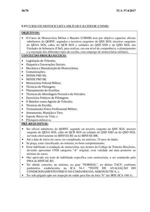 Curso De Motociclista Militar E Batedor (Cmmb)