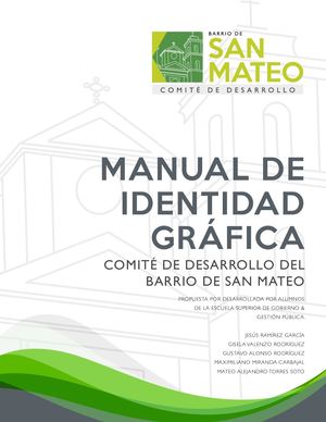 Manual De Identidad Comité Del Barrio De San Mateo